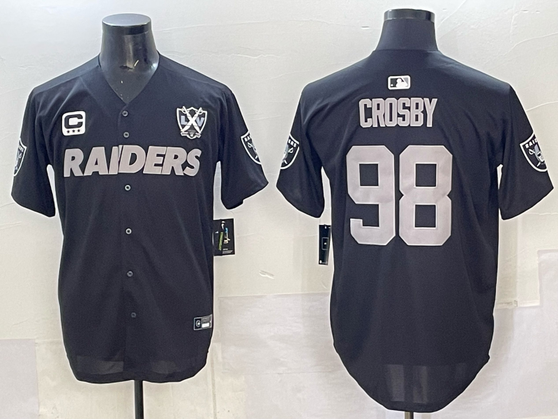 Men Oakland Raiders #98 Crosby black Nike 2025 Limited NFL Jersey 001->oakland raiders->NFL Jersey